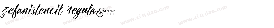 zefanistencil regula字体转换